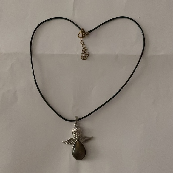Tiger Eye Angel Necklace - Picture 1 of 2